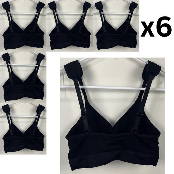 Dream By Genie Bra Large Black Lot of 6 As Seen on TV - Picture 1 of 10